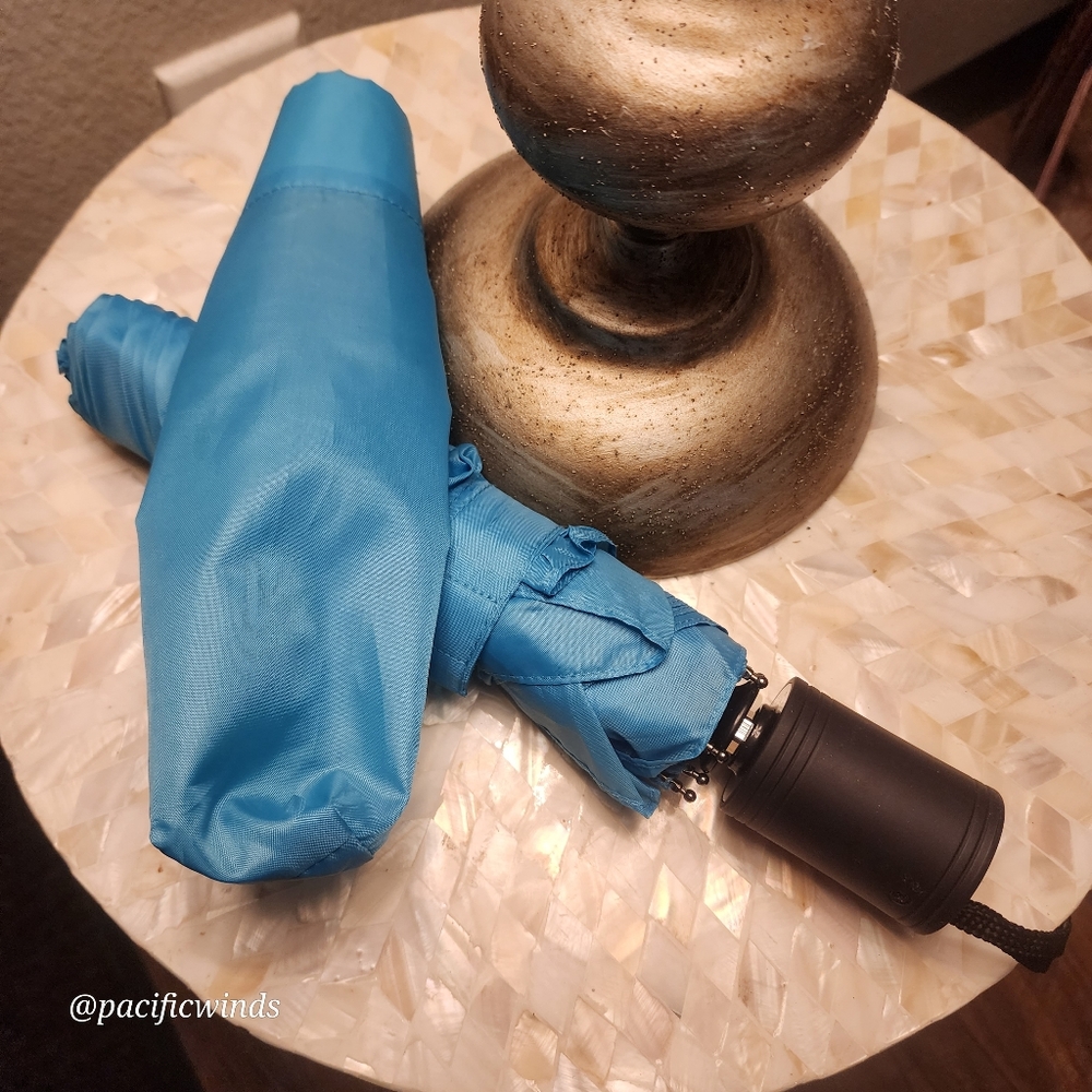 38" TOTES AUTO OPEN/CLOSE BLUE FOLDING UMBRELLA              ☆